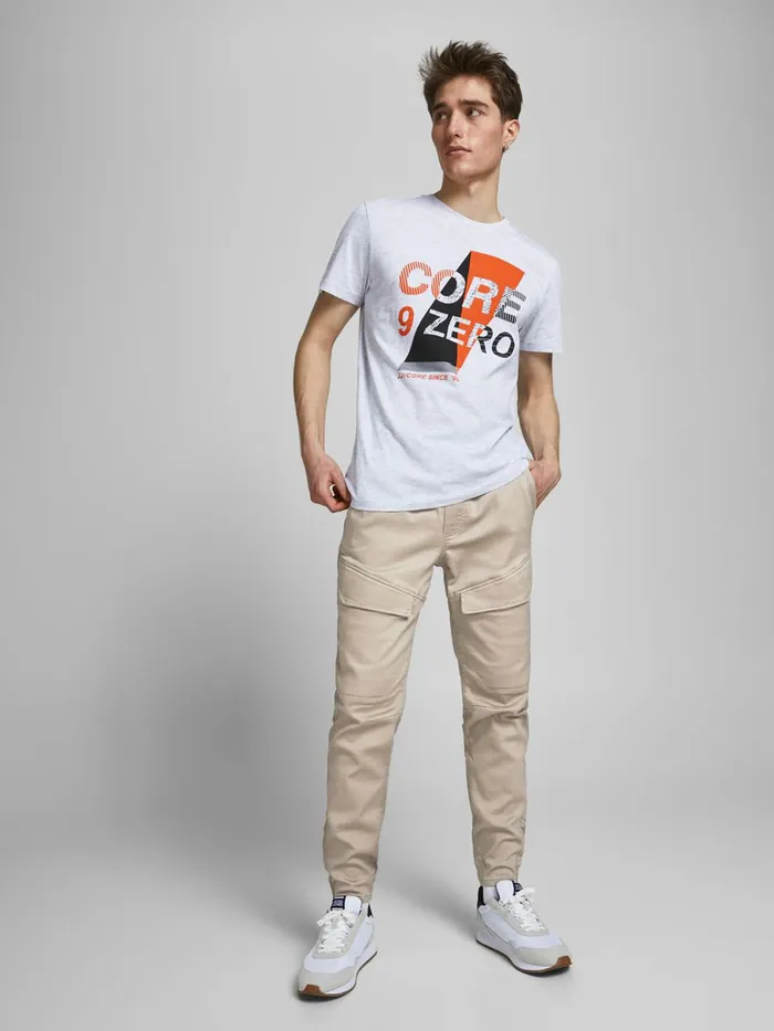 Trousers JACK and JONES Mens WILL GUS TROUSERS Beige Crockery