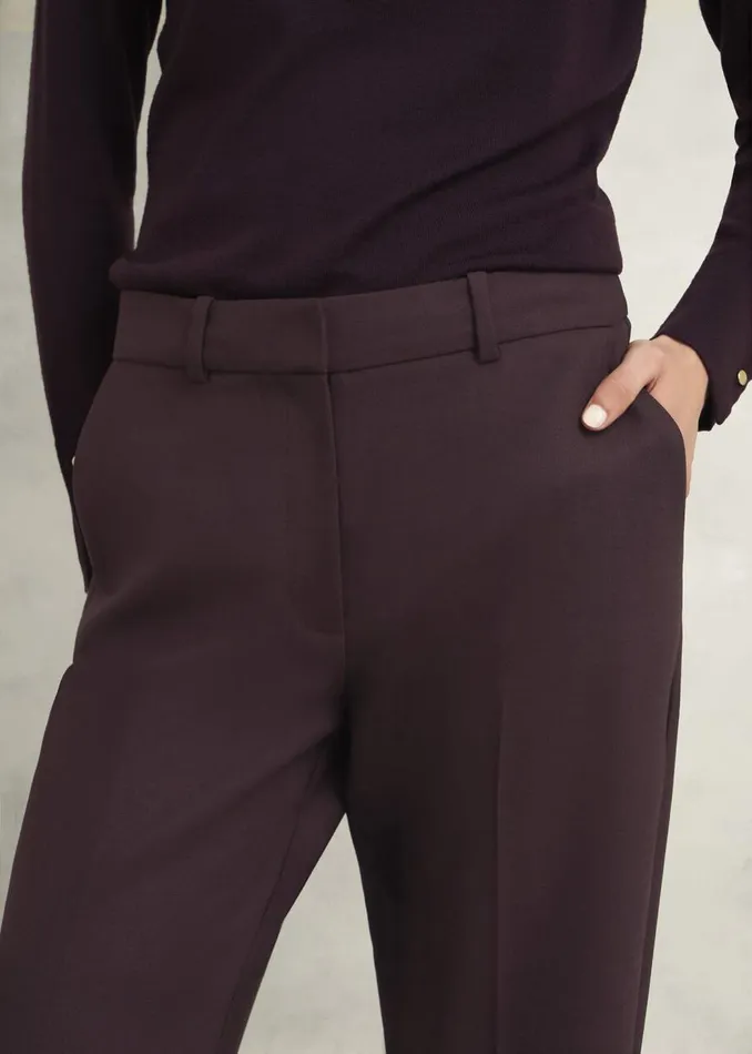 Trousers Women HOBBS Gerrie Straight Trousers Malbec Purple