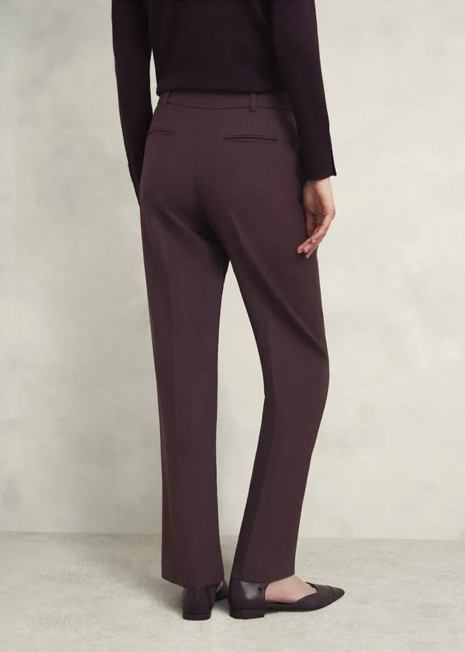 Trousers Women HOBBS Gerrie Straight Trousers Malbec Purple