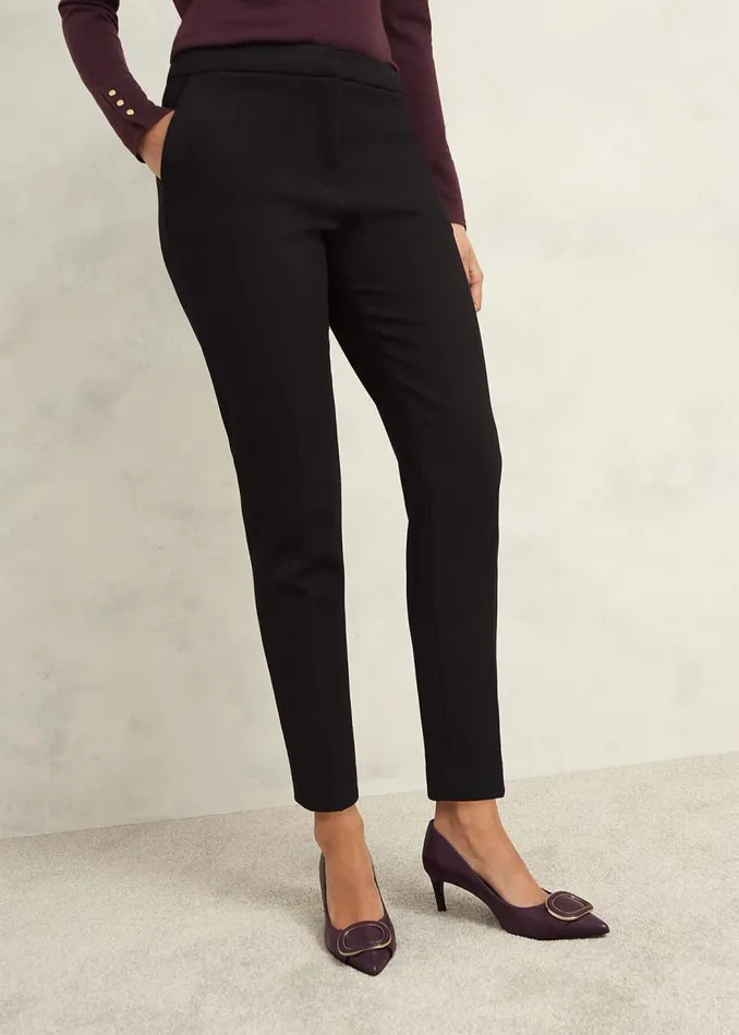 Trousers Women HOBBS Petite Mia Slim Trouser Black