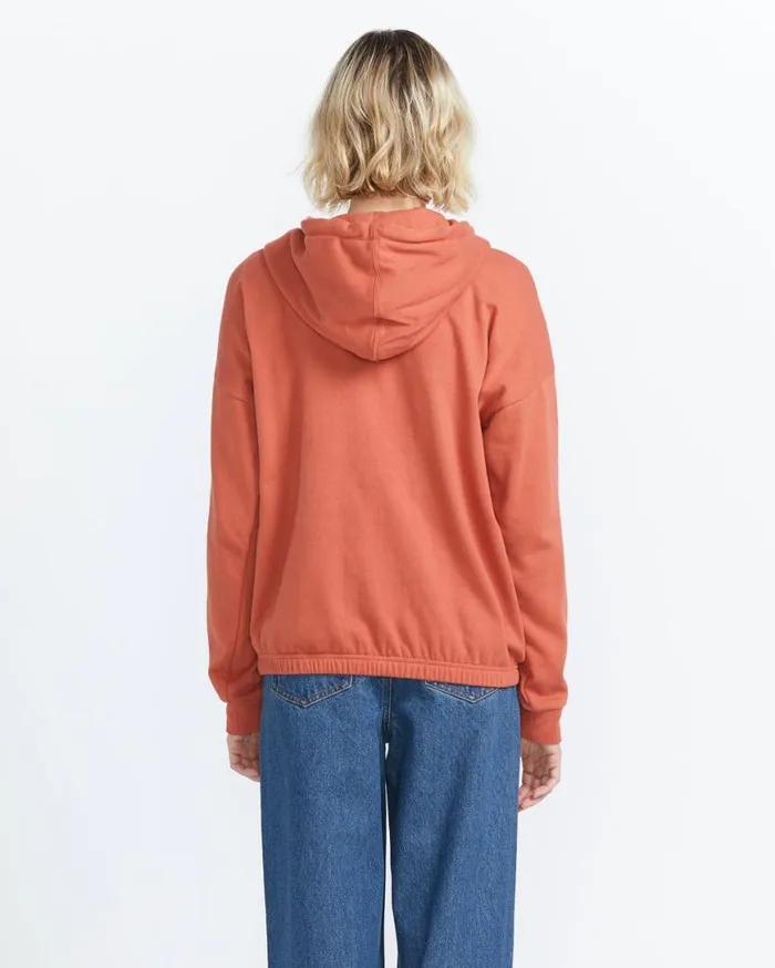 Truly Deal Zip Hoodie 8211 Rust Womens Volcom Hoodies and Sweatshirts