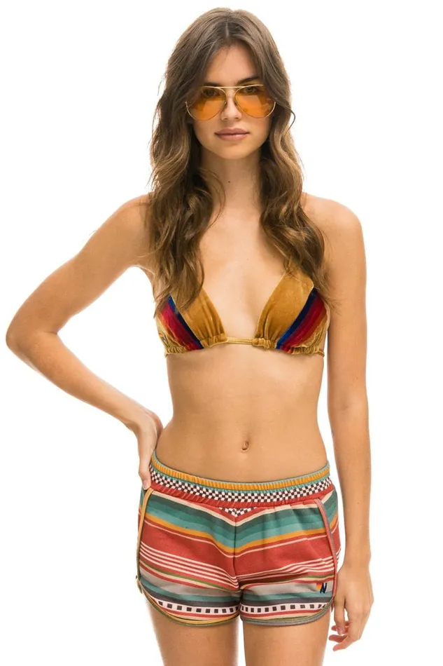 Tulum Rainbow Jogger Shorts 8211 Red Women Aviator Nation Shorts