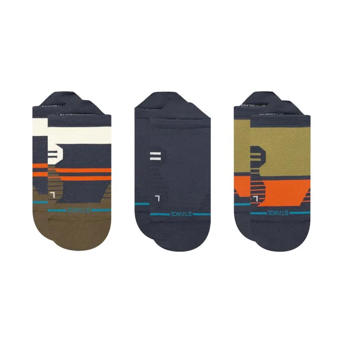 Ultralight Performance Tab Socks 3 Pack Route 8211 Navy MenWomen Stance Tab