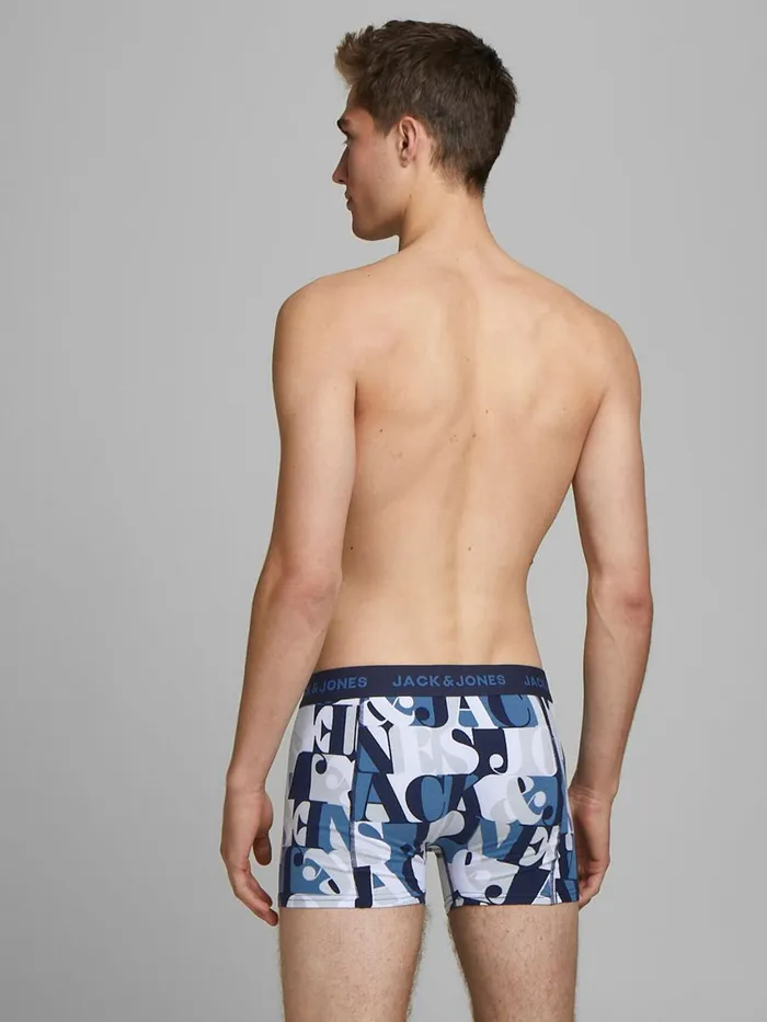 Underwear JACK and JONES Mens 3PACK TRUNKS Red Bittersweet Casaul