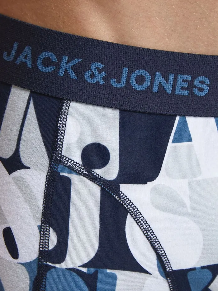 Underwear JACK and JONES Mens 3PACK TRUNKS Red Bittersweet Casaul