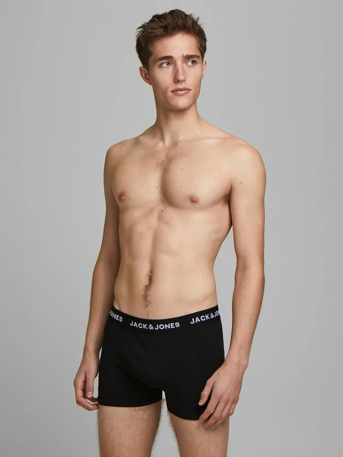 Underwear JACK and JONES Mens 3PACK TRUNKS Red Bittersweet Casaul