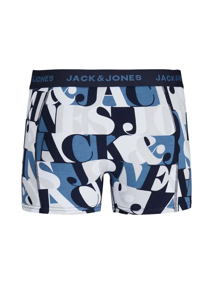 Underwear JACK and JONES Mens 3PACK TRUNKS Red Bittersweet Casaul