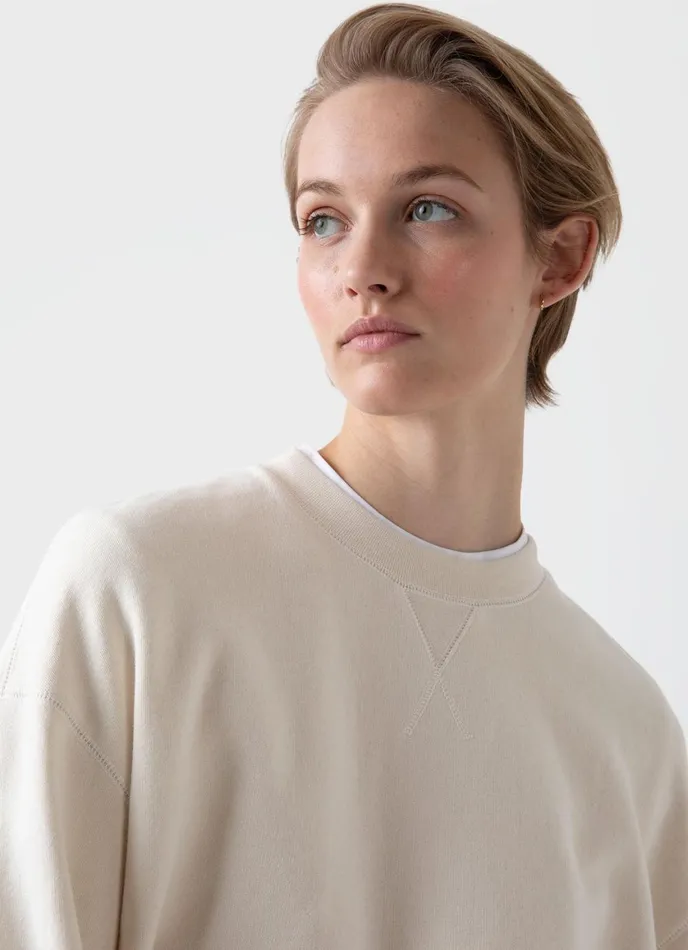 Undyed Relaxed Loopback Sweatshirt Undyed Women SUNSPEL Sweatshirts and Sweatpants