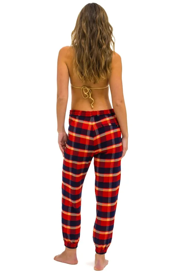 Unisex Plaid Lodge Pant 8211 Rugby Plaid Men Aviator Nation Sweatpants