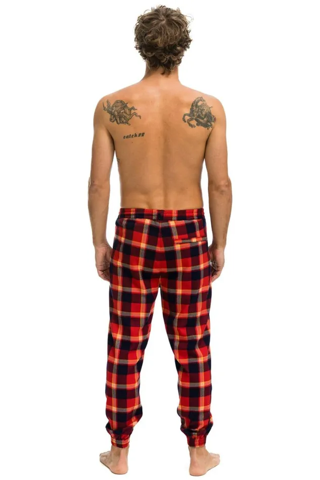 Unisex Plaid Lodge Pant 8211 Rugby Plaid Men Aviator Nation Sweatpants