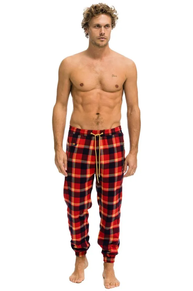 Unisex Plaid Lodge Pant 8211 Rugby Plaid Men Aviator Nation Sweatpants