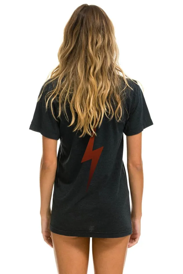 University Of Texas Bolt Crew Tee Shirt 8211 Charcoal WomenMen Aviator Nation Tees
