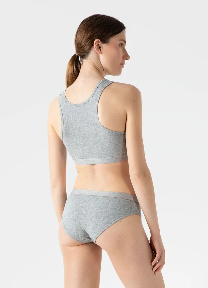 ussunspel Hipster Pant Grey Melange Women Briefs ussunspel Hipster Pant Grey Melange Women Briefs