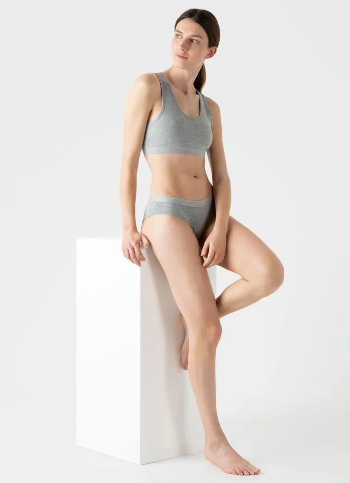 ussunspel Hipster Pant Grey Melange Women Briefs ussunspel Hipster Pant Grey Melange Women Briefs