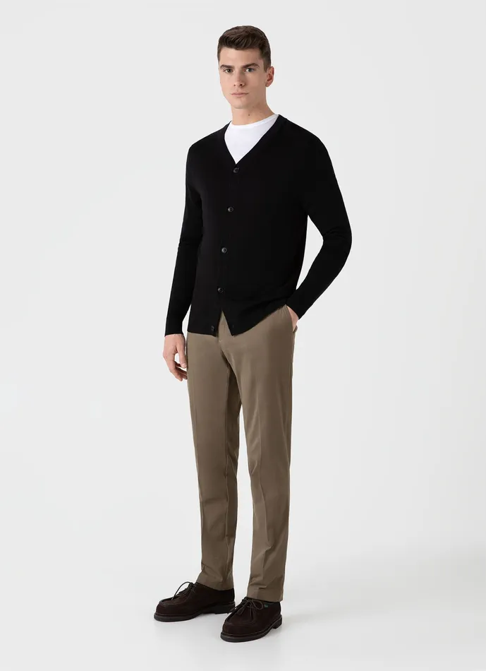 ussunspel Knitwear Men ExtraFine Merino Cardigan Black ussunspel Knitwear Men ExtraFine Merino Cardigan Black