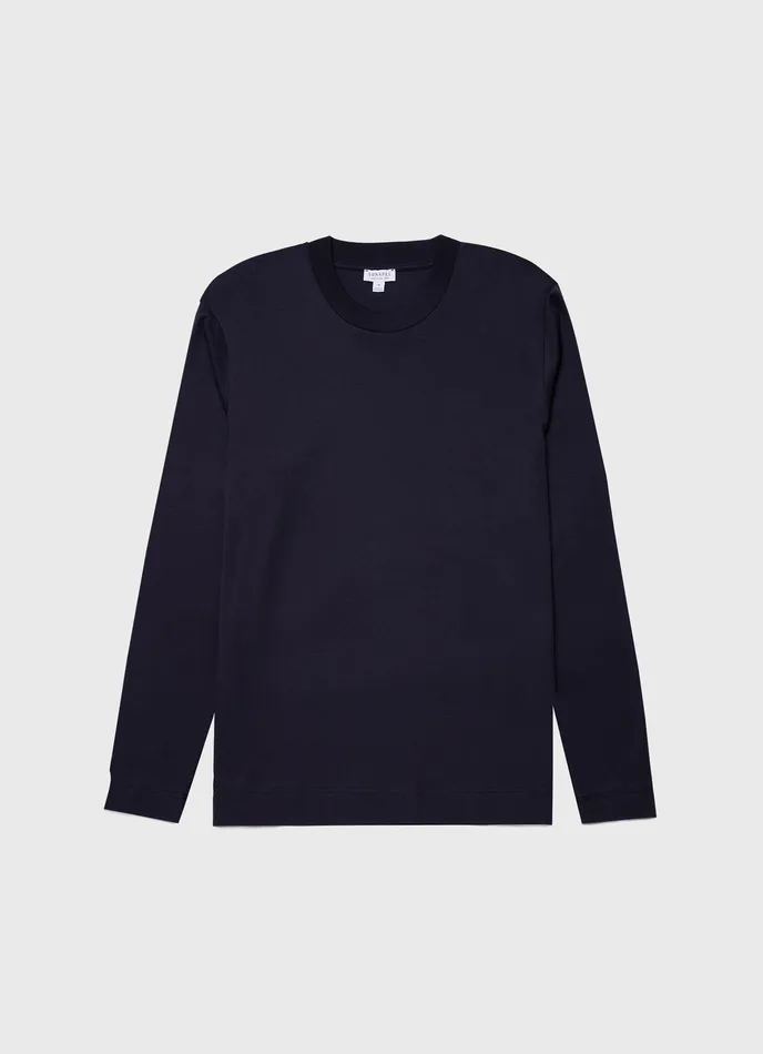 ussunspel Long Sleeve Heavyweight Tshirt Navy Men Tshirts