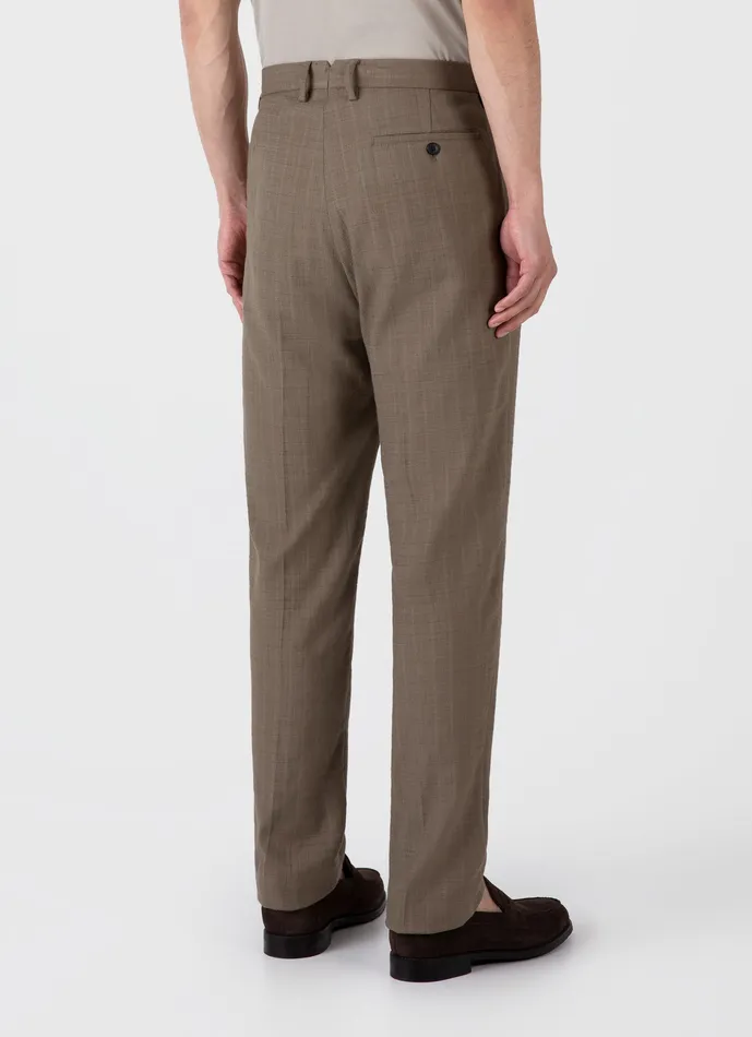 ussunspel Pants Men Cotton Raffia Pleat Trouser Dark Stone ussunspel Pants Men Cotton Raffia Pleat Trouser Dark Stone