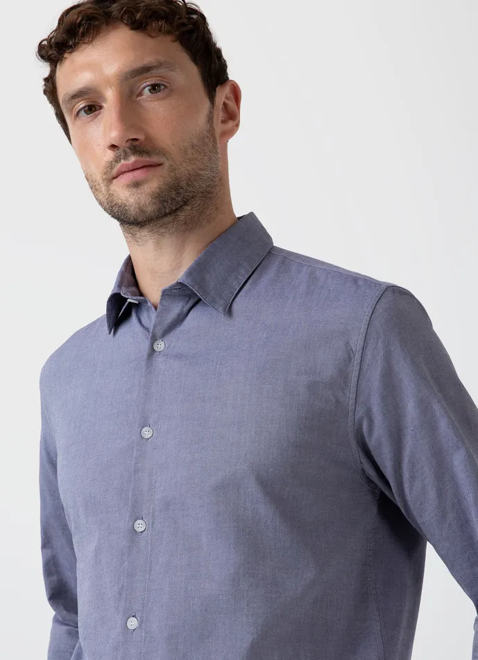 ussunspel Shirts Men Oxford Shirt Dark Blue ussunspel Shirts Men Oxford Shirt Dark Blue