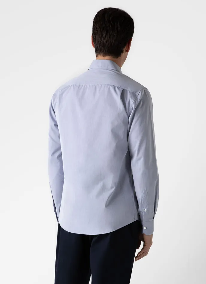 ussunspel Shirts Men Sea Island Cotton Shirt Light Blue ussunspel Shirts Men Sea Island Cotton Shirt Light Blue