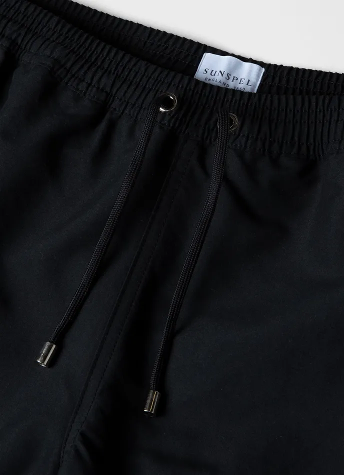 ussunspel Swimwear Men Drawstring Swim Shorts Black ussunspel Swimwear Men Drawstring Swim Shorts Black