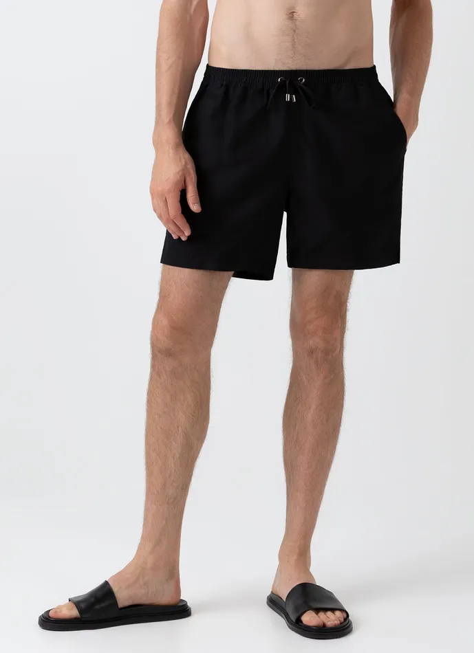 ussunspel Swimwear Men Drawstring Swim Shorts Black ussunspel Swimwear Men Drawstring Swim Shorts Black