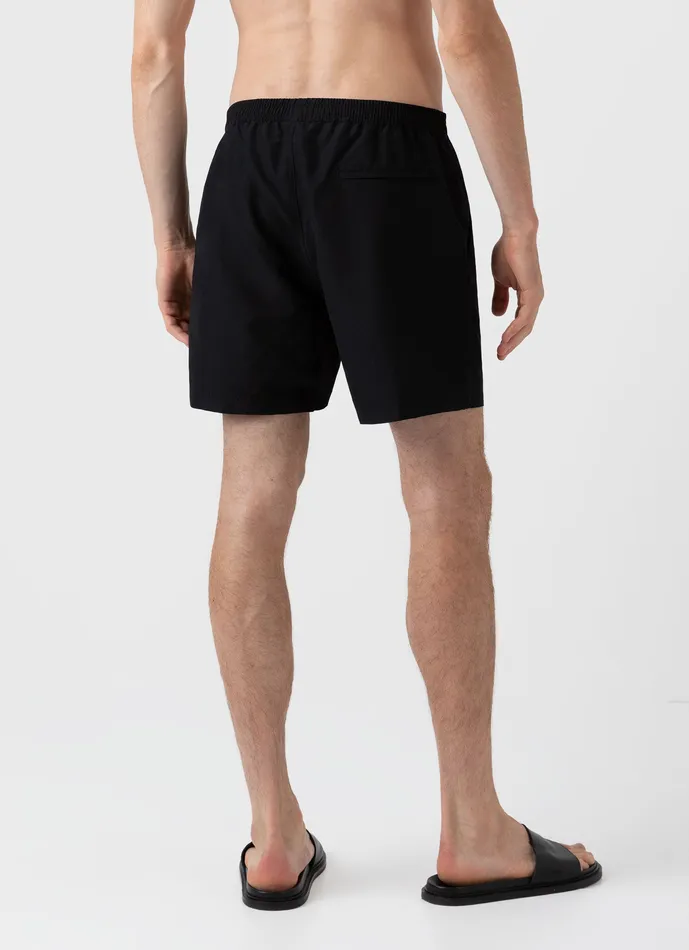 ussunspel Swimwear Men Drawstring Swim Shorts Black ussunspel Swimwear Men Drawstring Swim Shorts Black