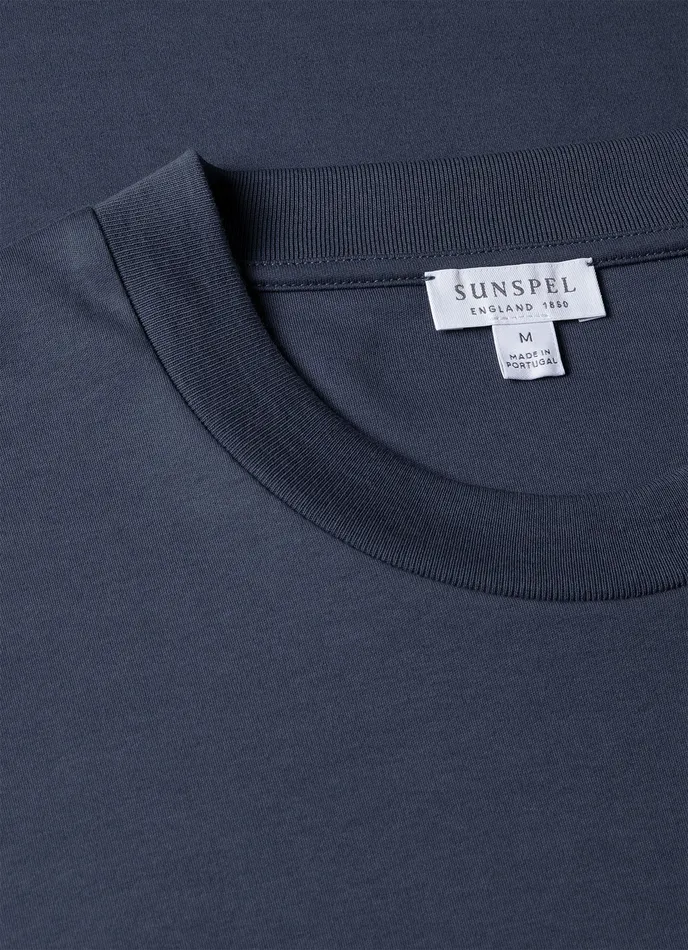 ussunspel Tshirts Men Relaxed Fit Heavyweight Tshirt Slate Blue ussunspel Tshirts Men Relaxed Fit Heavyweight Tshirt Slate Blue