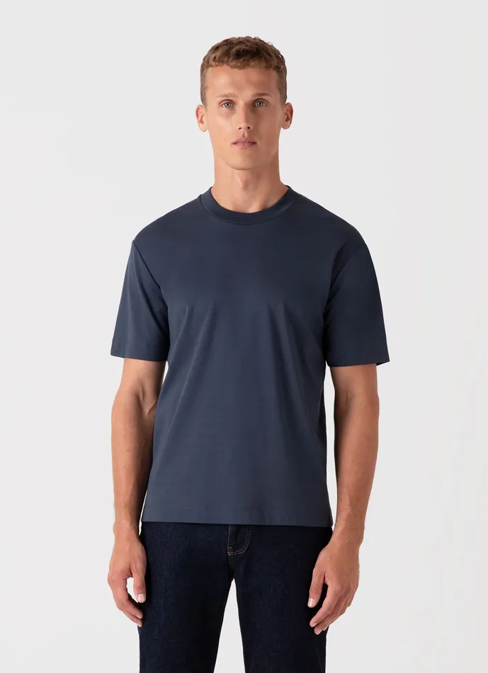 ussunspel Tshirts Men Relaxed Fit Heavyweight Tshirt Slate Blue ussunspel Tshirts Men Relaxed Fit Heavyweight Tshirt Slate Blue