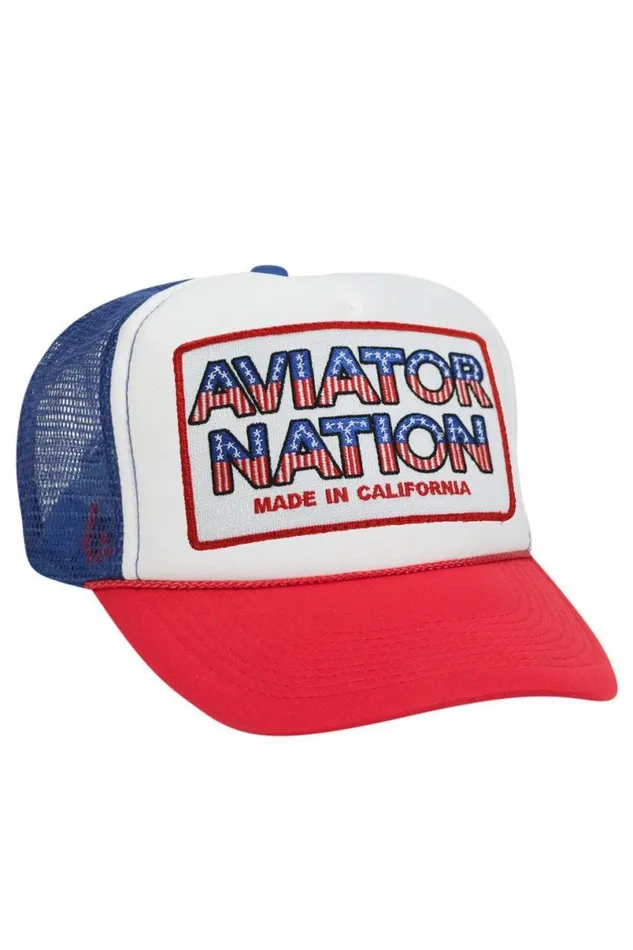 Usa Patriotic Vintage Trucker Hat WomenMen Aviator Nation Trucker Hats