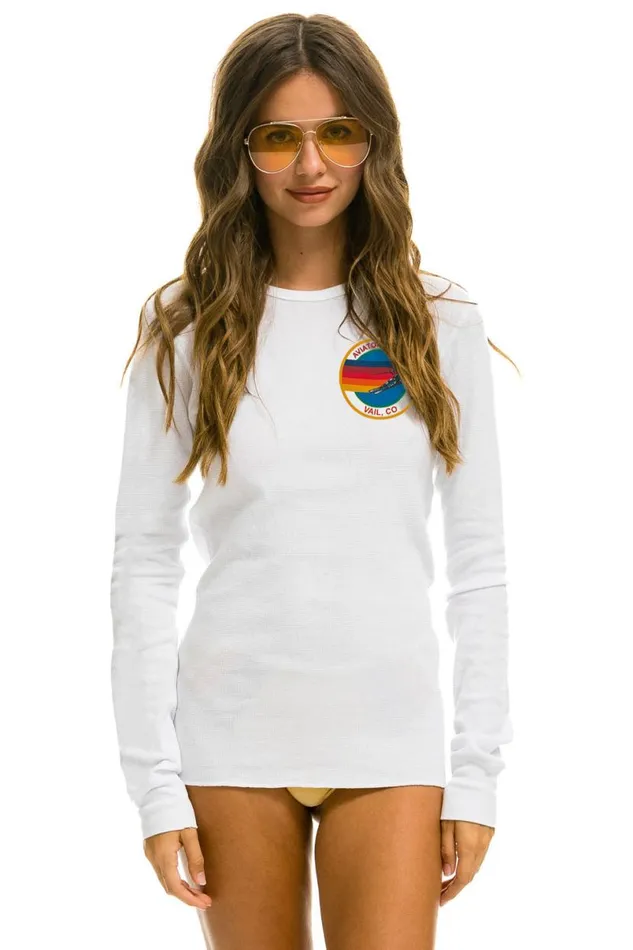 Vail Thermal 8211 White Women Aviator Nation Tees