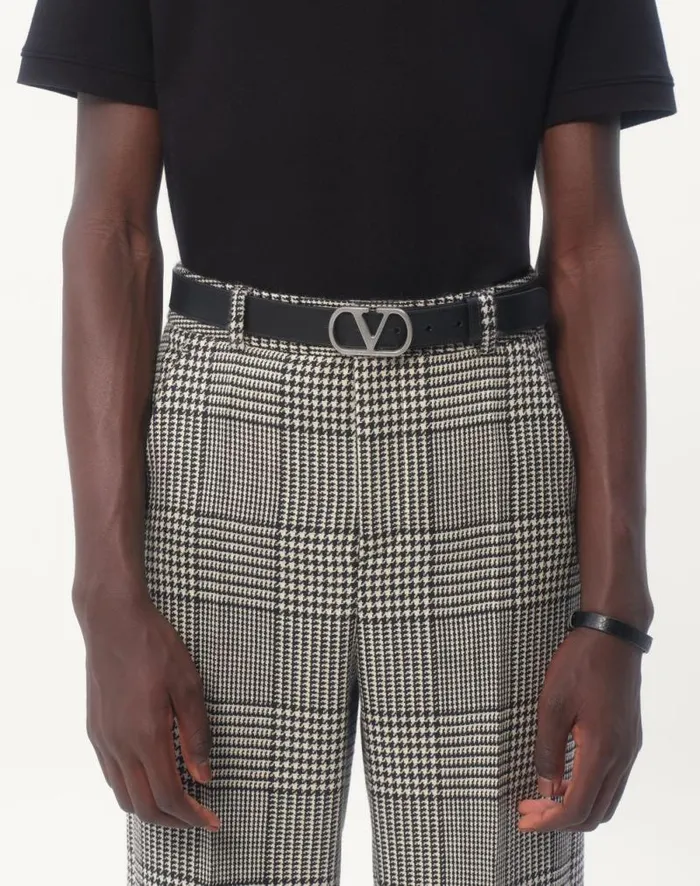 Valentino Belts Man Vlogo Signature Belt In Shiny Calfskin 30 Mm For Man In Black Black Valentino Belts Man Vlogo Signature Belt In Shiny Calfskin 30 Mm For Man In Black Black