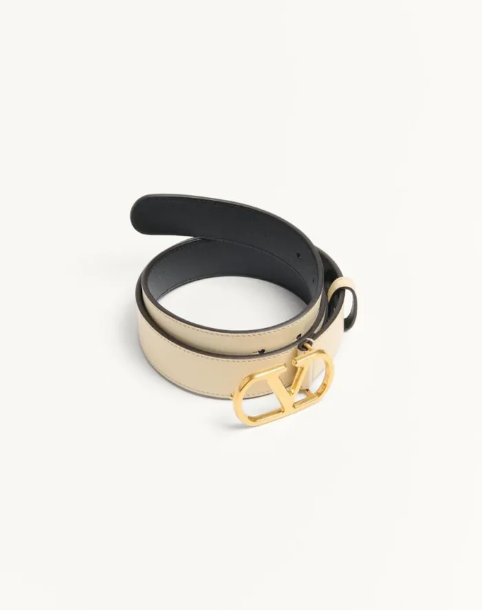 Valentino Belts Woman Vlogo Signature Belt In Shiny Calfskin 30 Mm For Woman In Black Black Valentino Belts Woman Vlogo Signature Belt In Shiny Calfskin 30 Mm For Woman In Black Black