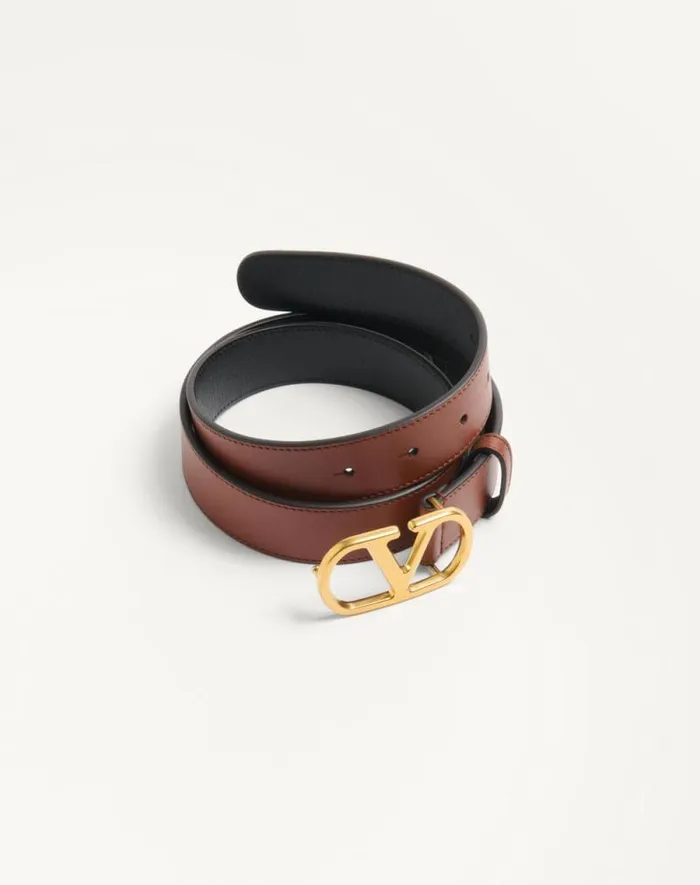 Valentino Belts Woman Vlogo Signature Belt In Shiny Calfskin 30 Mm For Woman In Black Black Valentino Belts Woman Vlogo Signature Belt In Shiny Calfskin 30 Mm For Woman In Black Black