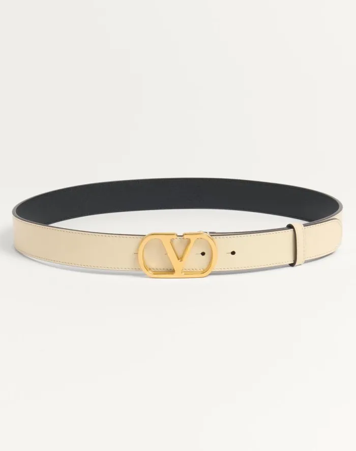 Valentino Belts Woman Vlogo Signature Belt In Shiny Calfskin 30 Mm For Woman In Black Black Valentino Belts Woman Vlogo Signature Belt In Shiny Calfskin 30 Mm For Woman In Black Black