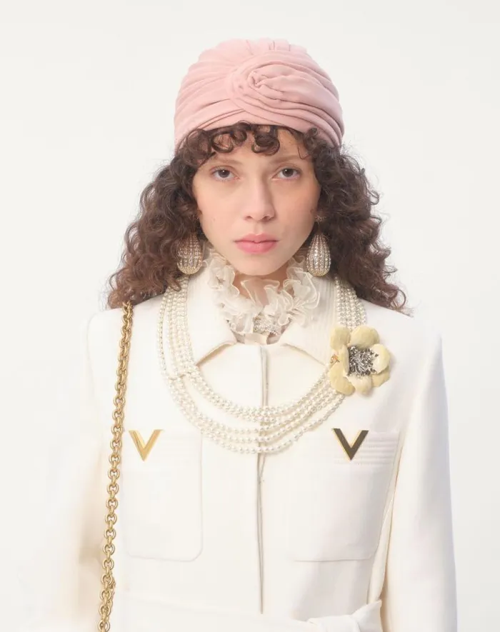 Valentino Coats And Outerwear Woman Drill Double Coat For Woman In Ivory Ivory Valentino Coats And Outerwear Woman Drill Double Coat For Woman In Ivory Ivory