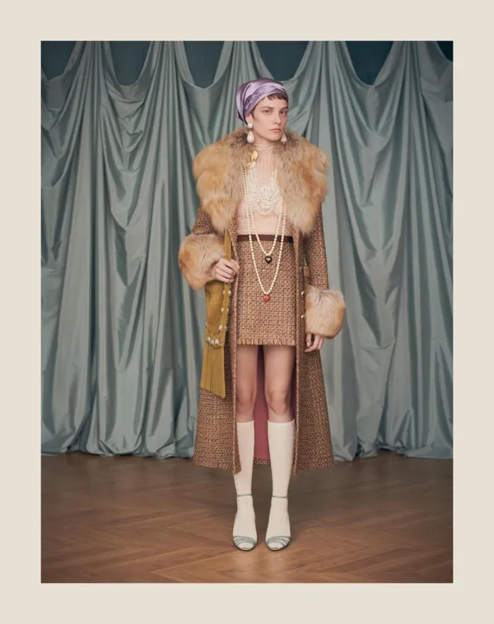 Valentino Coats And Outerwear Woman Fantasy Tweed Coat For Woman In Brownmulticolor Brownmulticolor Valentino Coats And Outerwear Woman Fantasy Tweed Coat For Woman In Brownmulticolor Brownmulticolor
