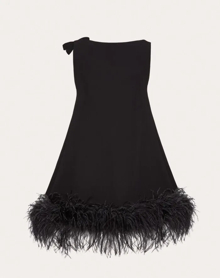 Valentino Dresses Woman Structured Couture Short Dress For Woman In Black Black Valentino Dresses Woman Structured Couture Short Dress For Woman In Black Black