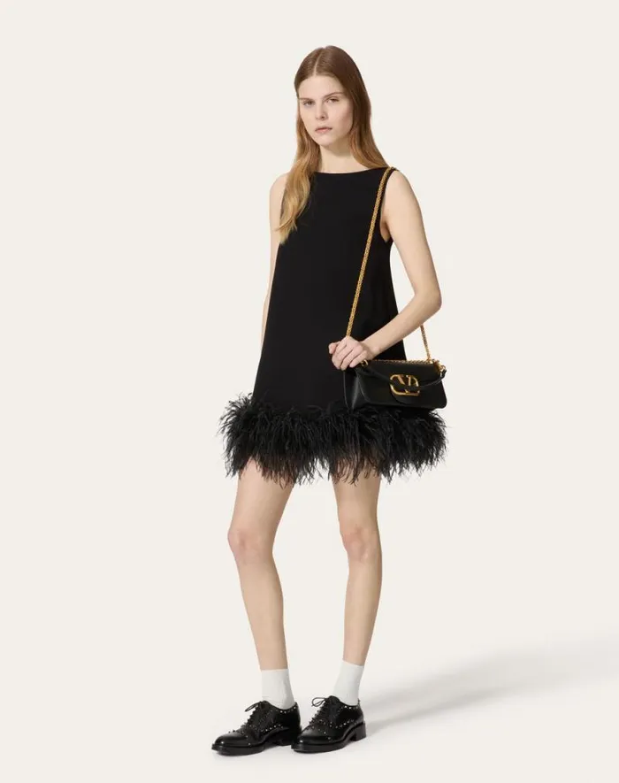Valentino Dresses Woman Structured Couture Short Dress For Woman In Black Black Valentino Dresses Woman Structured Couture Short Dress For Woman In Black Black