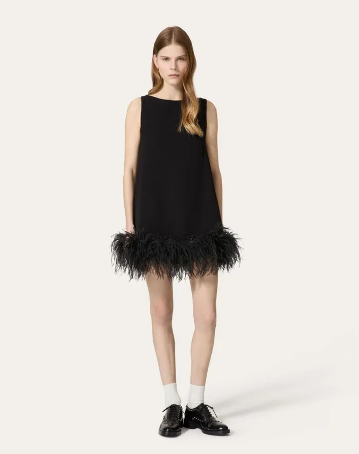 Valentino Dresses Woman Structured Couture Short Dress For Woman In Black Black Valentino Dresses Woman Structured Couture Short Dress For Woman In Black Black