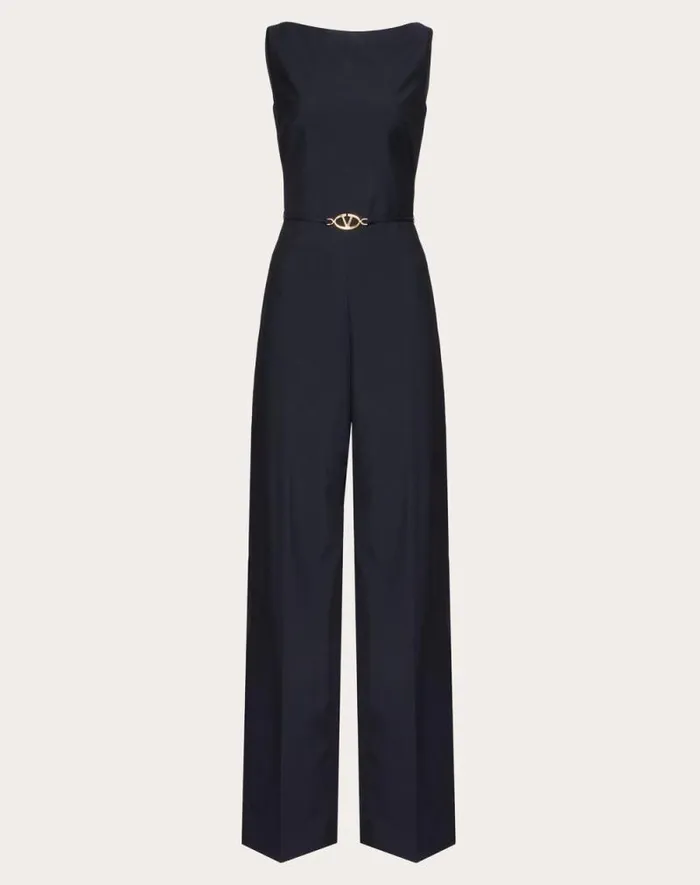 Valentino Dresses Woman Wool Jumpsuit For Woman In Navy Navy