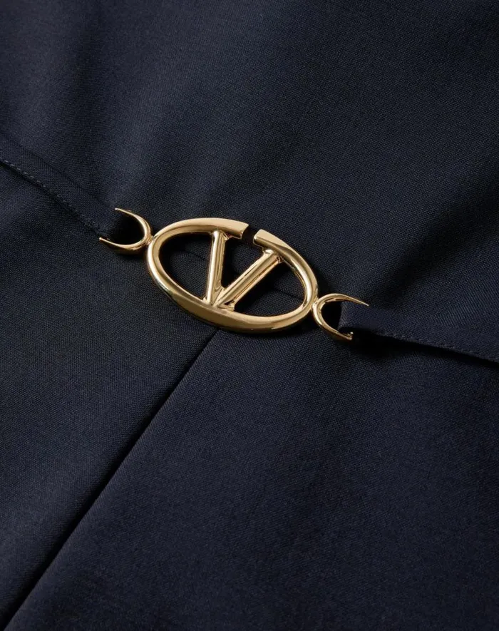 Valentino Dresses Woman Wool Jumpsuit For Woman In Navy Navy Valentino Dresses Woman Wool Jumpsuit For Woman In Navy Navy