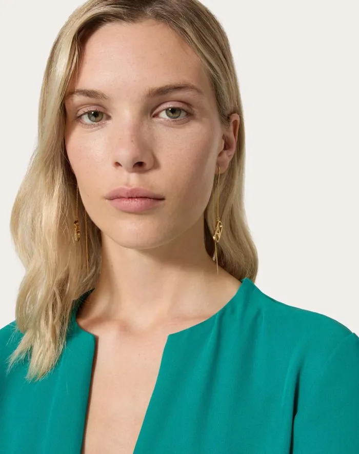 Valentino Jewelry Woman Vlogo Signature Earrings For Woman In Gold Gold Valentino Jewelry Woman Vlogo Signature Earrings For Woman In Gold Gold