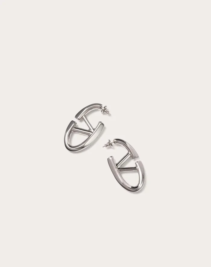 Valentino Jewelry Woman Vlogo The Bold Edition Metal Earrings For Woman In Transparent Transparent Valentino Jewelry Woman Vlogo The Bold Edition Metal Earrings For Woman In Transparent Transparent