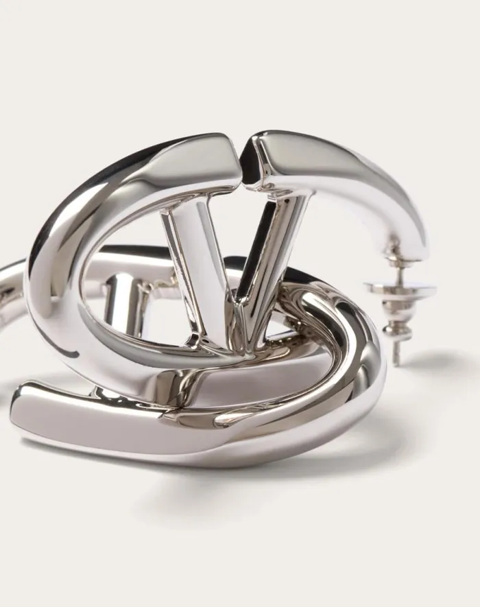 Valentino Jewelry Woman Vlogo The Bold Edition Metal Earrings For Woman In Transparent Transparent Valentino Jewelry Woman Vlogo The Bold Edition Metal Earrings For Woman In Transparent Transparent