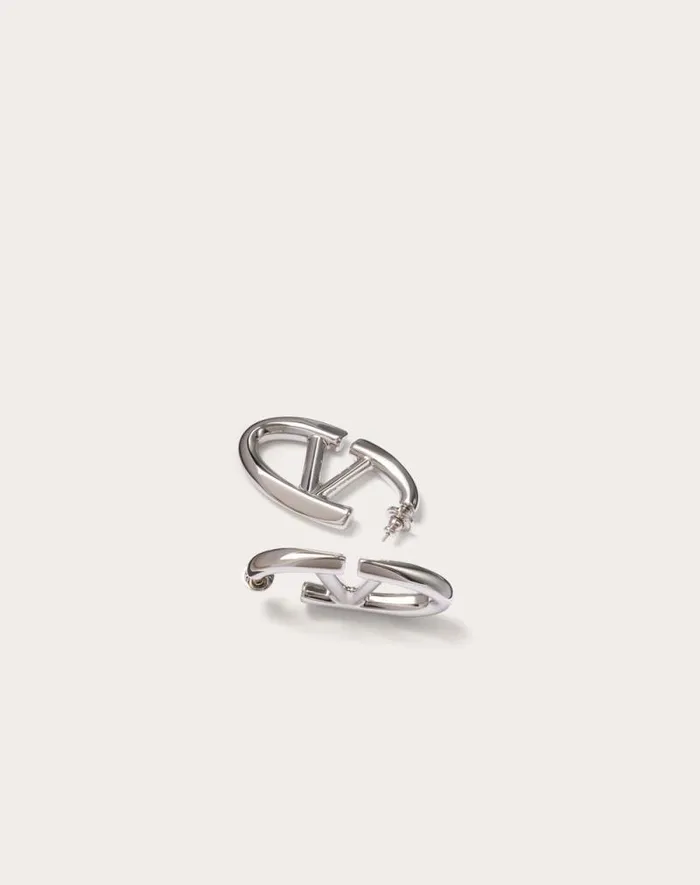 Valentino Jewelry Woman Vlogo The Bold Edition Metal Earrings For Woman In Transparent Transparent Valentino Jewelry Woman Vlogo The Bold Edition Metal Earrings For Woman In Transparent Transparent