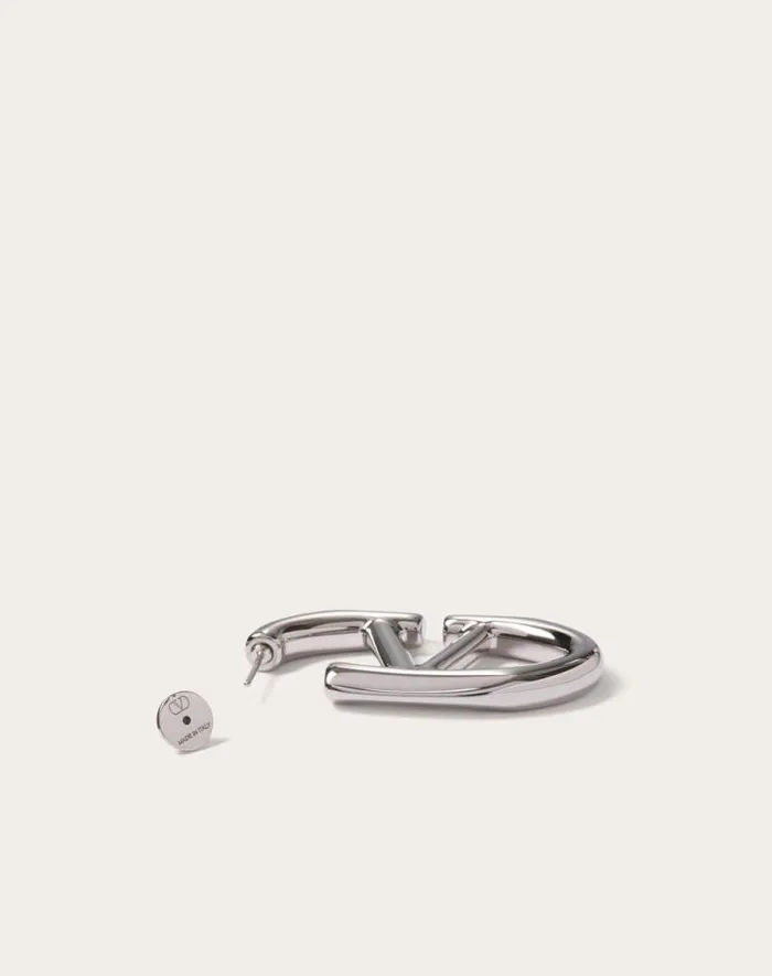 Valentino Jewelry Woman Vlogo The Bold Edition Metal Earrings For Woman In Transparent Transparent Valentino Jewelry Woman Vlogo The Bold Edition Metal Earrings For Woman In Transparent Transparent
