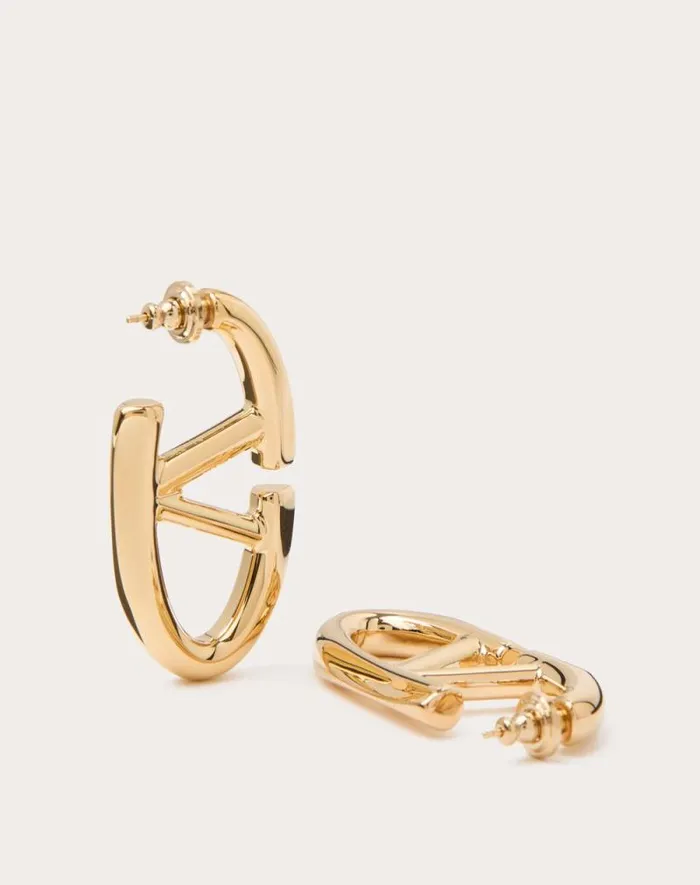 Valentino Jewelry Woman Vlogo The Bold Edition Metal Earrings For Woman In Transparent Transparent Valentino Jewelry Woman Vlogo The Bold Edition Metal Earrings For Woman In Transparent Transparent