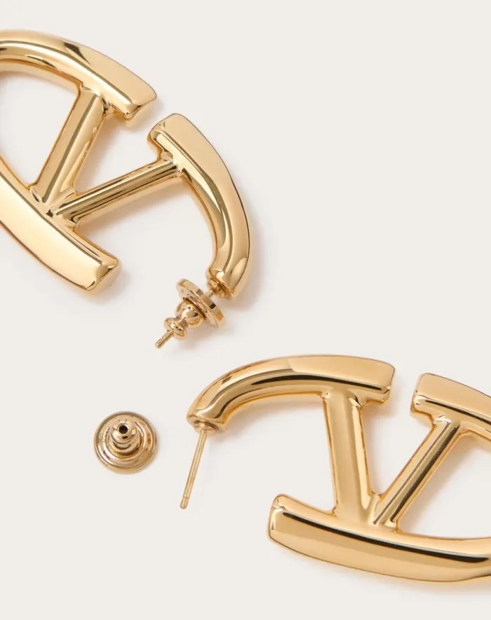 Valentino Jewelry Woman Vlogo The Bold Edition Metal Earrings For Woman In Transparent Transparent Valentino Jewelry Woman Vlogo The Bold Edition Metal Earrings For Woman In Transparent Transparent