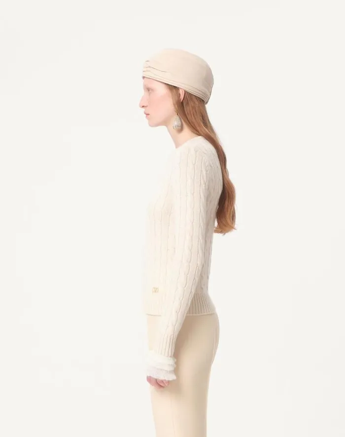 Valentino Knitwear Woman Cashmere Sweater For Woman In Camelivory Camelivory Valentino Knitwear Woman Cashmere Sweater For Woman In Camelivory Camelivory
