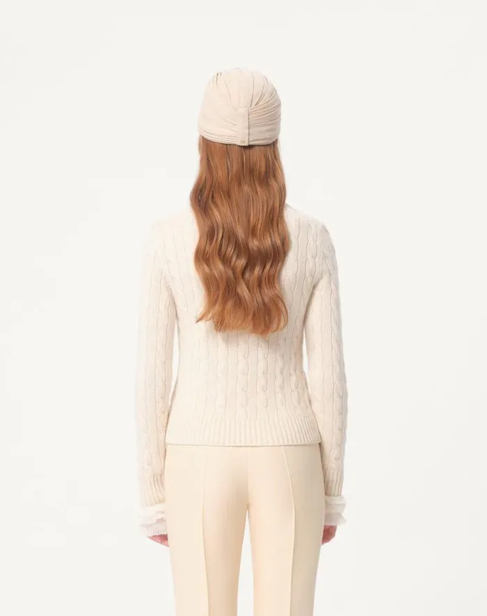 Valentino Knitwear Woman Cashmere Sweater For Woman In Camelivory Camelivory Valentino Knitwear Woman Cashmere Sweater For Woman In Camelivory Camelivory